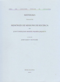 Memòries de missons de recerca. Materials. (volum XII)