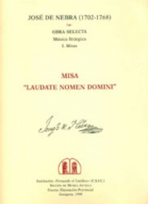 Missa «Laudate nomen Domini» a 8 voces, violines, viola y bajo continuo