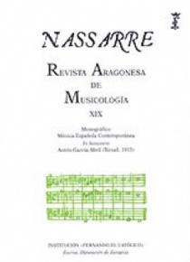 Nassarre. Revista Aragonesa de Musicología, XIX