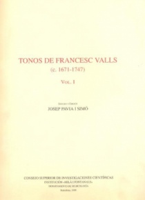 Tonos de Francesc Valls vol. I