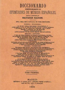 Diccionario de efemérides de músicos españoles (cuatro tomos)