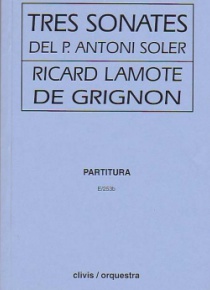 Tres sonatas del P. Antoni Soler