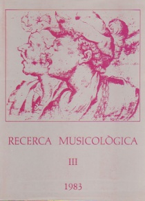 Recerca Musicològica III