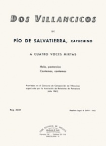 2 Villancicos, 4 voces mixtas, de Pío De Salvatierra