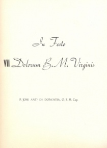 In Festo VII Dolorum B.M. Virginis