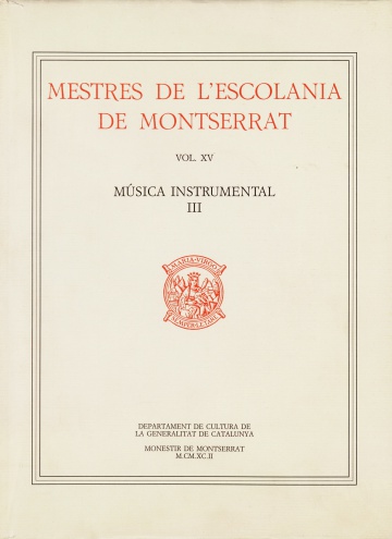 Mestres de l’ Escolania Vol.15. Música Instrumental III