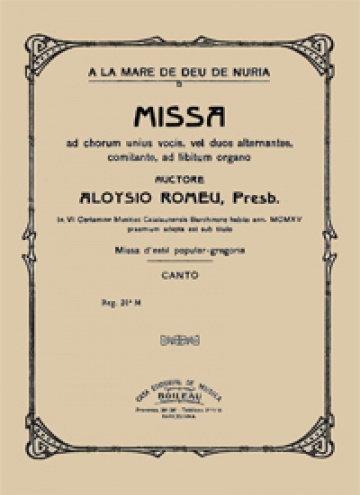 Missa a la Mare de Déu de Núria (voz), by Lluís Romeu