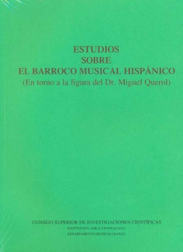 Estudios sobre el Barroco musical hispánico