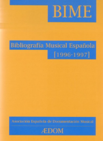 Bibliografía Musical Española (1996-1997)