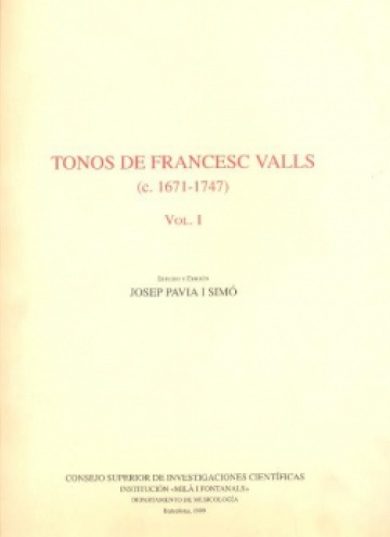 Tonos de Francesc Valls vol. I