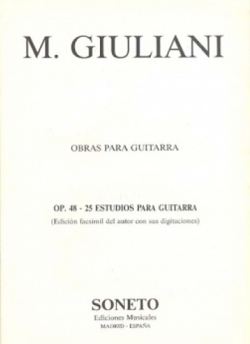 Twenty-five estudies for guitar, op. 48