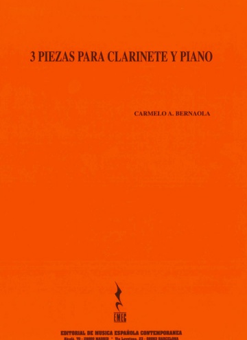 Tres piezas para clarinete y piano