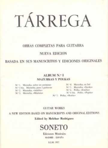 Guitar complete works. Album no 1, Mazurkas and polkas