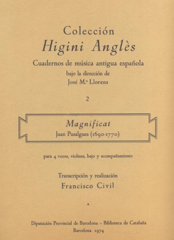 Colección Higini Anglés. Magnificat