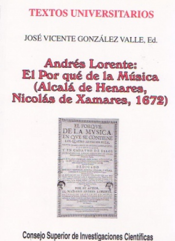 Andrés Lorente:  El Por qué de la Música (Alcalá de Henares, Nicolás de Xamares