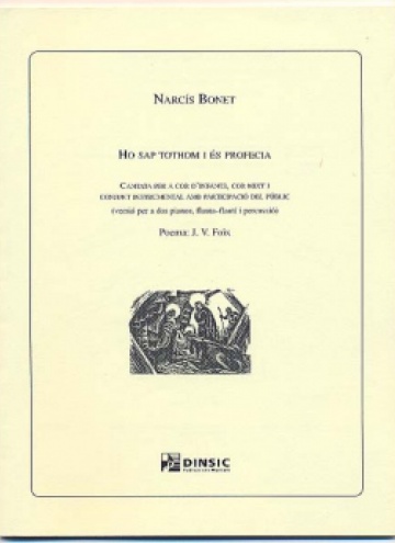 Ho sap tothom i és profecia (partitura de bolsillo)