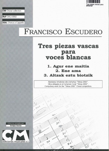 Tres piezas vascas para voces blancas