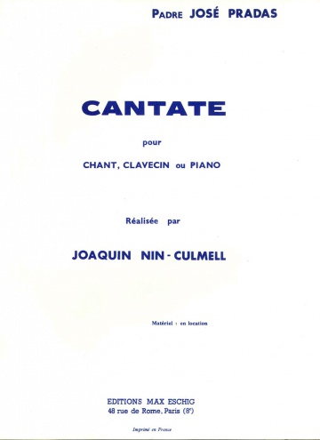 Cantata for voice and harpsichord or piano