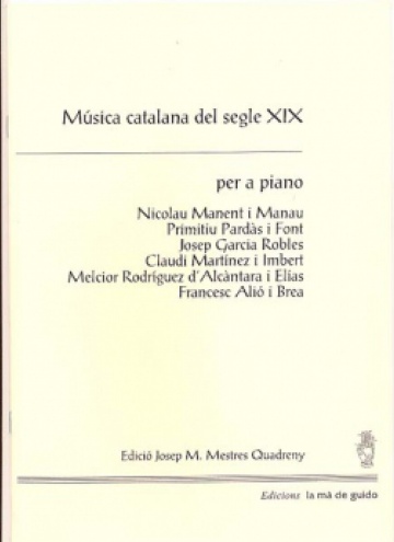 Catalan music from XIXth century for piano