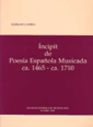 Íncipit de Poesía Española Musicada ca.1475 - ca.1710